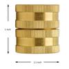 3/4inch Solid Brass Garden Hose Nozzle Connectors Two-way Female Female Connectors Solid Brass Garden Hose