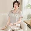 Yuzhaolin Mid-Aged Women's Summer Casual Two-Piece Set