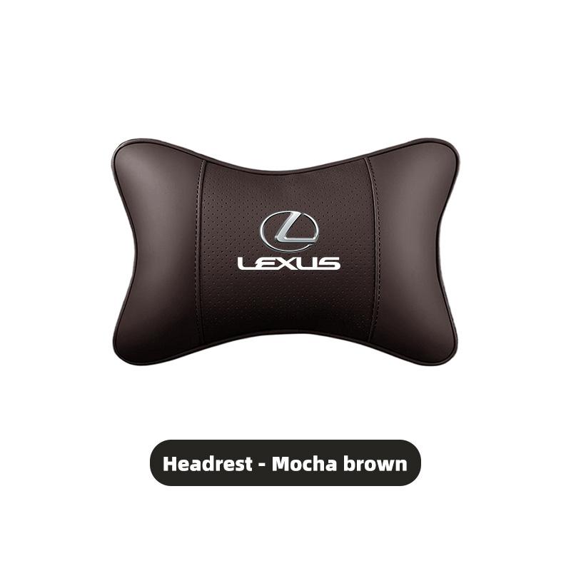 Car Leather Headrest Seat Waist Cushion Lumbar Pillow For Lexus F-SPORT ES RX NX LS UX LM LX GX LC RZ IS CT GS RC HS SC TX LBX