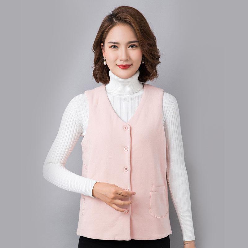 

Женский теплый шелковый стеганый жилет Haosangyuan - Осень/Зима 4285 M