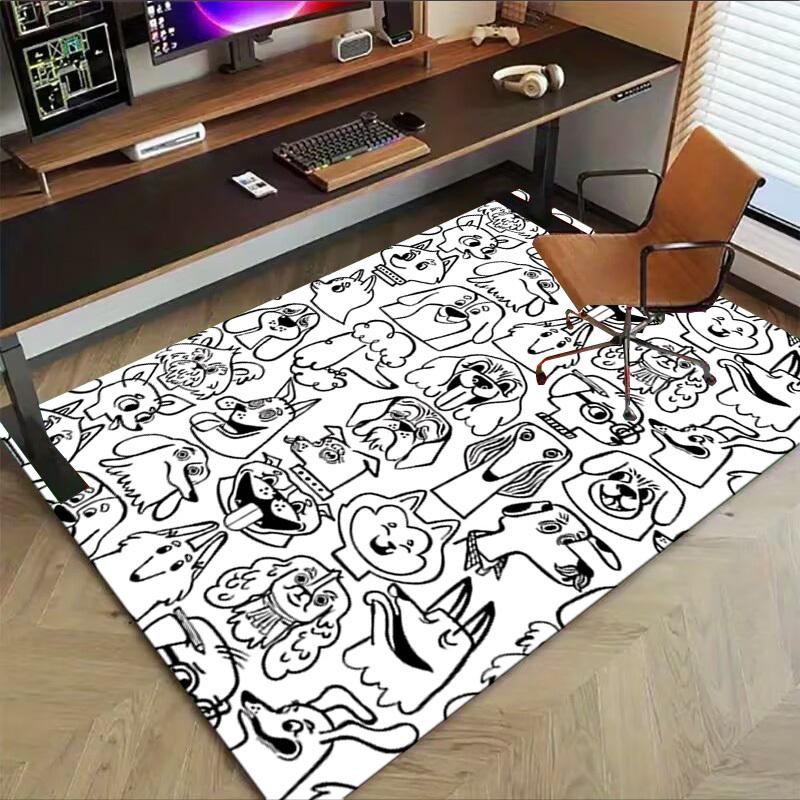 1PC Dog Pattern Extra Large Non-Slip Floor carpet, Office, family, bedroom, Studio - Large Area RugJ0326