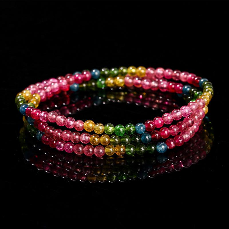 Jingde Natuurlijke Kristal Meerrijige 4mm Stenen Kralen Armband Collectie Cadeau