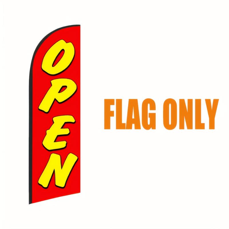 1Pcs Open Feather Flag Advertising Feather Banner Without Pole For Business Swooper Banner For Storefront Restaurant Cafe A