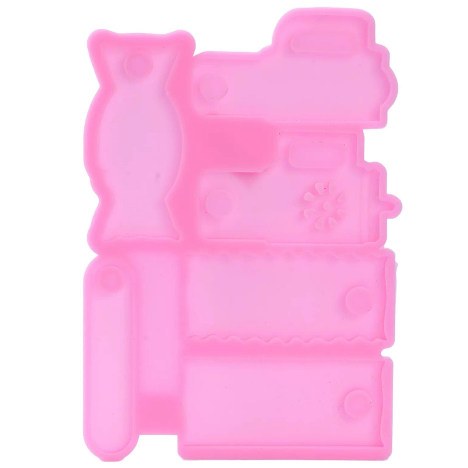 

Силиконовая форма для фирменной таблички, формы для крышки чашки, именной таблички, формы для стакана, бутылки, соломы, фиксированный брелок, формы для закладок с отверстием розовый