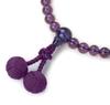 Nenjudo Made in Japan Women's Amethyst (Crystal) Prayer Beads with Durable, Crinkle-Resistant Tassels [Includes Prayer Bead Bag] Suitable for all