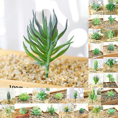 Simulated Succulent Flocking Green Plant Flower Head