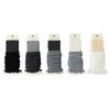 Color-Blocked Sock Covers Stacked Warm Knitted Calf Socks Gray Gray White Leg Cover Flared Sheath