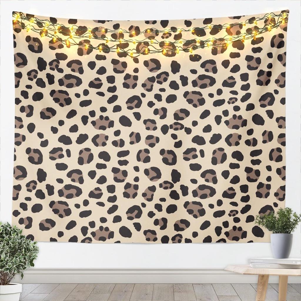 Rose Cheetah Tapestry Wall Hanging Leopard Print Tapestry For Kids Boys Girls Children Romantic Red Rose Floral Wall Tapestry