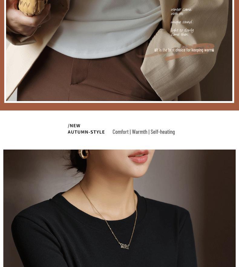 2024 Korean Style Women's Slim Round Neck Velvet T-Shirt, Thick Long-Sleeve for Autumn/Winter