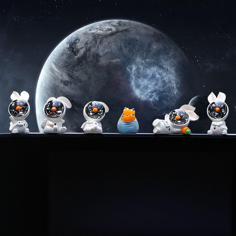 2025 Starry Sky Rabbit Car Ornament New Design Cute Popular Astronaut Car Dashboard Interior Decoration for Women