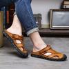 38-48 Summer Men's Large Size Leather Beach Sandals