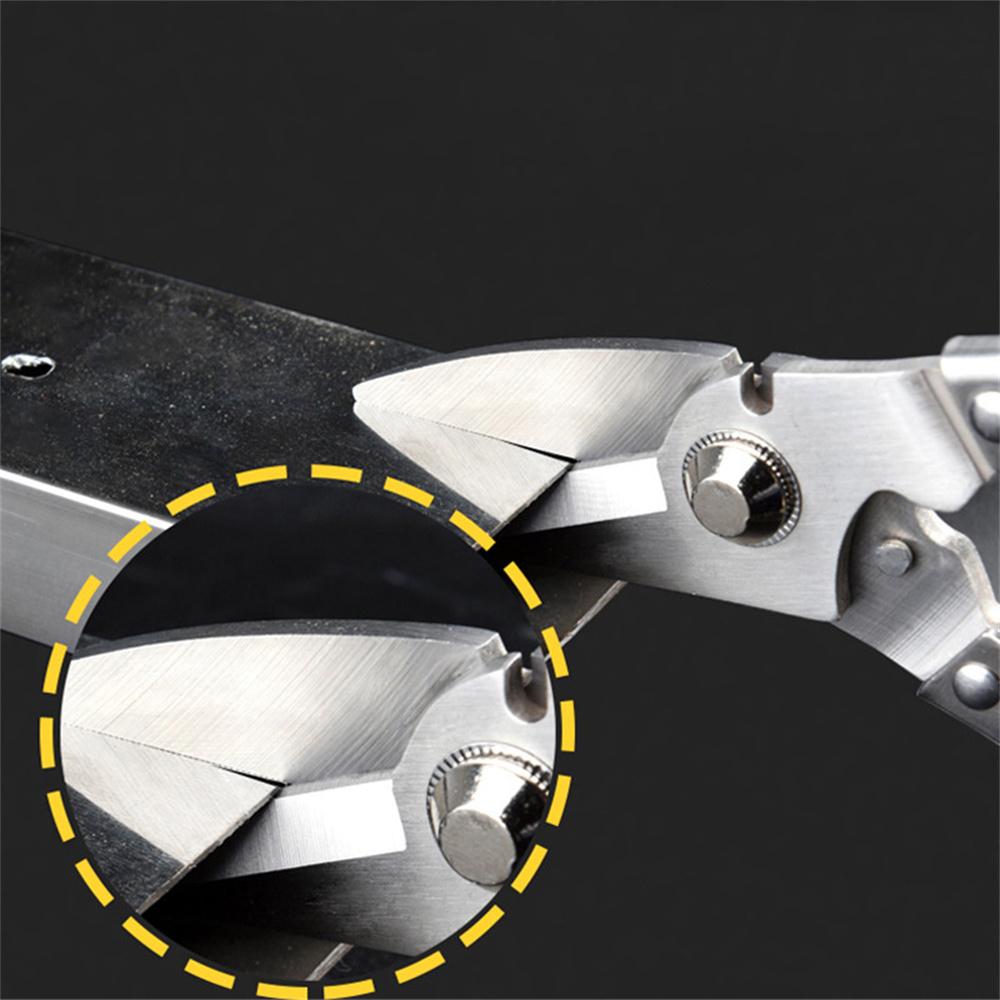 Heavy-Duty Industrial Grade Stainless Steel Scissors Thickened Blade for Strong Metal Cutting for Electricians & Wire PVC Pipe