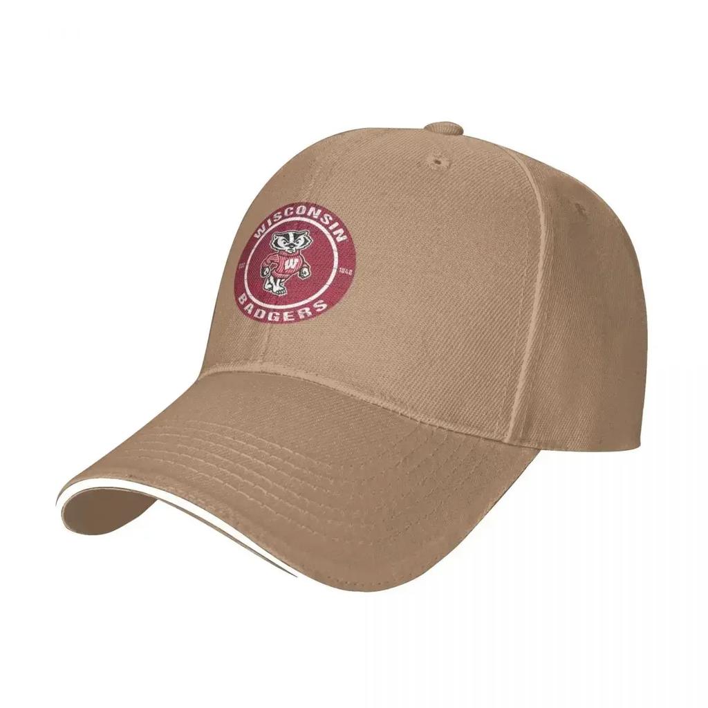 Charmantes Wisconsin Badgers Design Baseballkappe Individuelle Kappe Marke Unisex-Kappe Wintermütze Baseball Für Unisex Damen