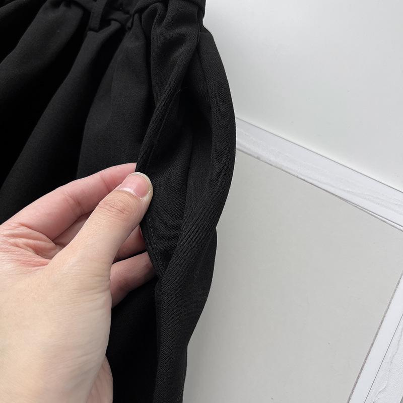 2024 Autumn/Winter Low Waist Black Slim Silhouette Tutu Skirt for Women