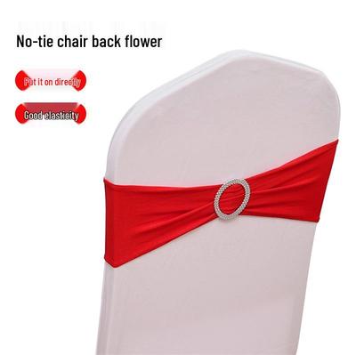 Luxury Elastic Chair Cover with Decorative Bow