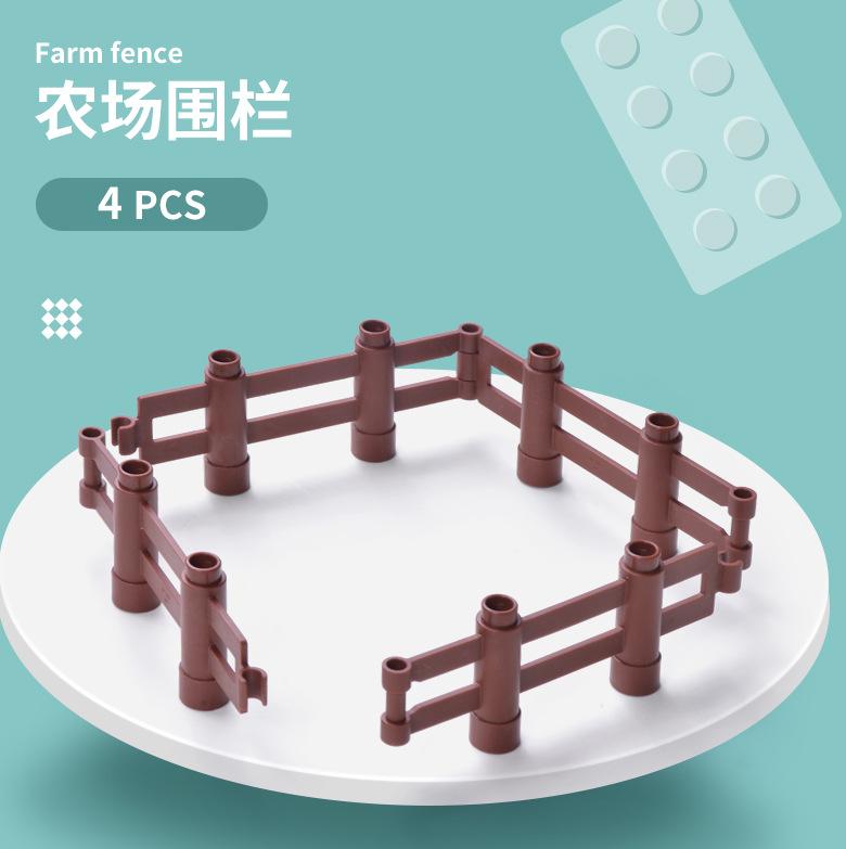 Big Building Blocks Marine Farm Animal Cat Dog Accessories Lion Shark Compatible With Duploed City Education Children Gift Toys