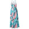 Women's Sleeveless Boho Maxi Dress Spaghetti Summer Tropical Style Beach Vacation