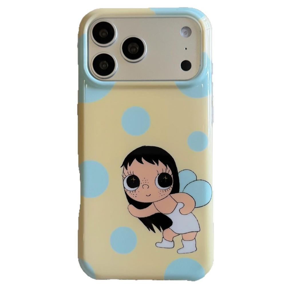 Cartoon Polka Dot Jade iPhone 15/17/16 Pro Max Anti-fall Case