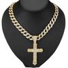 Source Personalized Cross Niche Design Street Full Diamond Clasp Cuban Necklace Jewelry Men'S