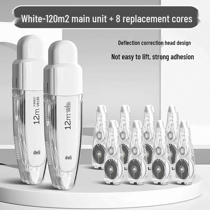 Deli Student Correction Tape with Replaceable Core - Large Capacity & Easy Press-to-Use