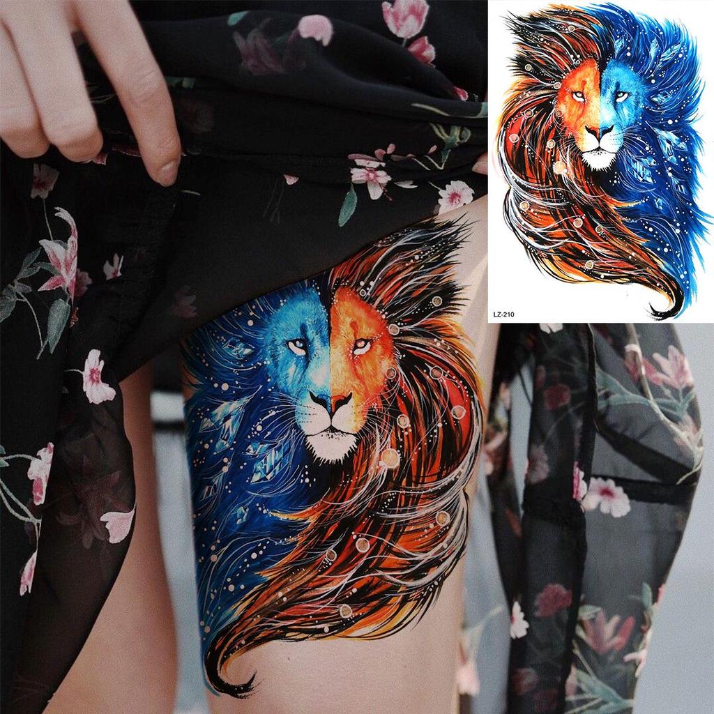 Realistic Long-lasting Animal Head Temporary Tattoo Stickers