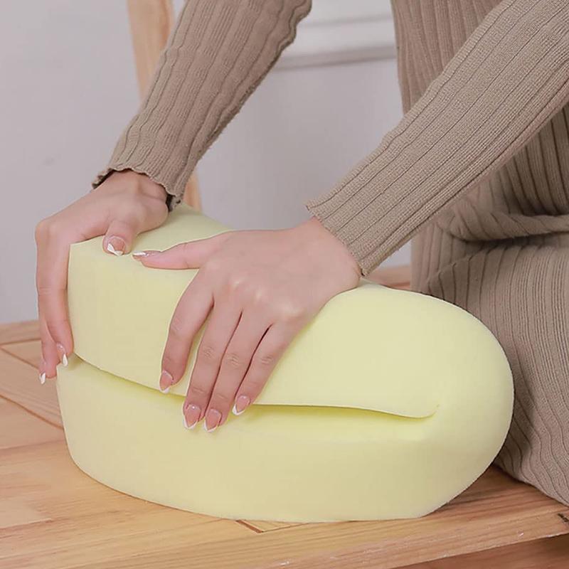 35Cm Seat Cushion High Resilience Round Chair Cushion Round Thick Cushion Dining Chair Washable Cover Anti-Slip Linen