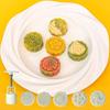 FAIS DU Mini Jelly Mooncake Mold Round Gift Cookie Stamps Hand Pressing Household Flower Fondant Mold Pastry Baking Accessories