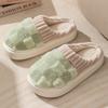 Cotton slippers women autumn and winter confinement indoor home non-slip thick bottom plush warm couple men
