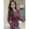 Plus Size Sequin Mesh Velvet Long Sleeve Top - Korean Style Autumn/Winter