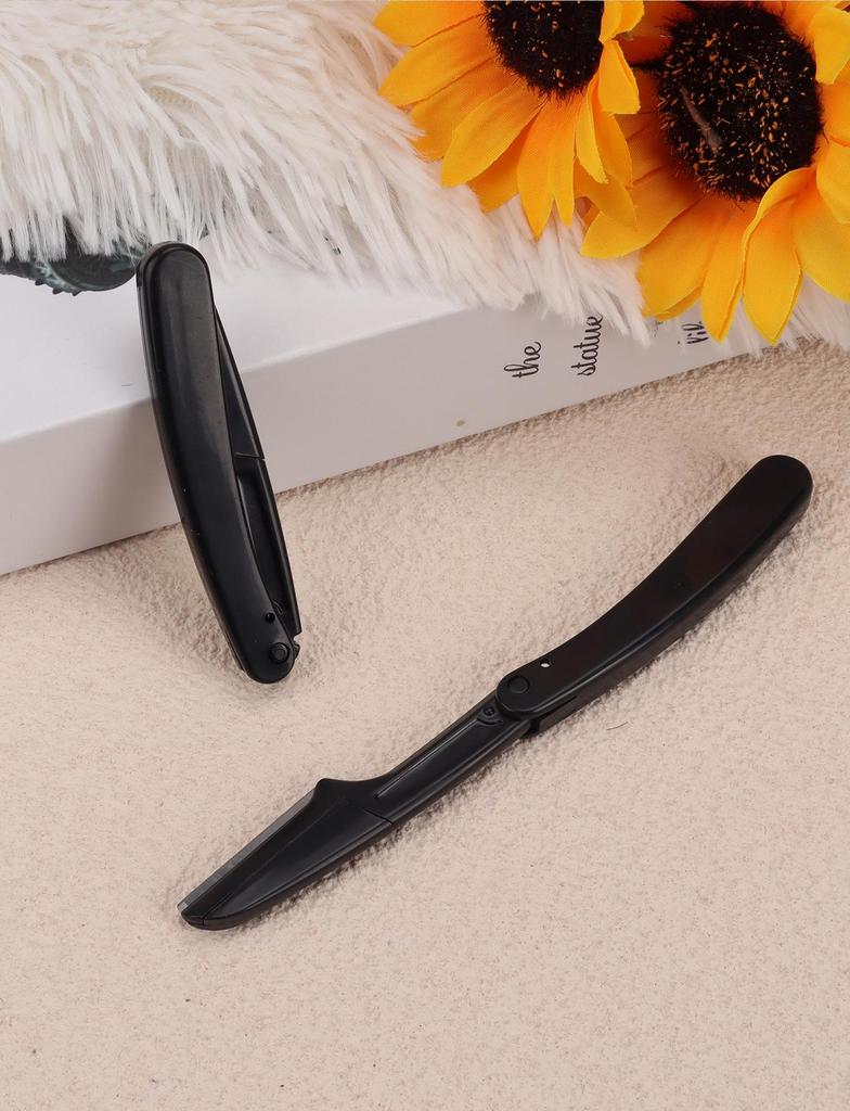 Stainless Steel Eyebrow Scissors & Razor Set with Comb for Beginners