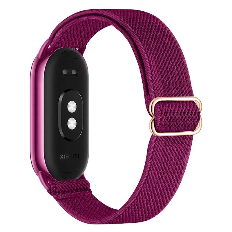 Braided Strap for Xiaomi Mi Band 8 Elastic Nylon Solo Loop Adjustable Watchbands Replacement Correa Bracelet for Miband 10/9/8