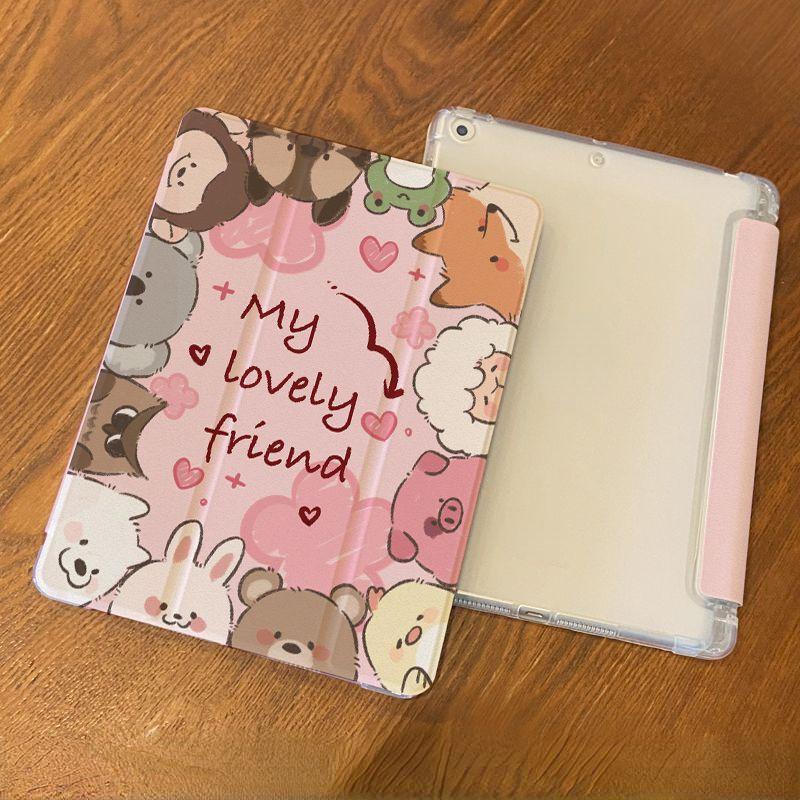 

Чехол для iPad Air 5, новый высококачественный смарт-чехол для iPad с милым рисунком зверька для iPad pro11 pro12.9 2022 2018 pro2017 10,5 с подставкой для карандашей ipadPro2022 (11)