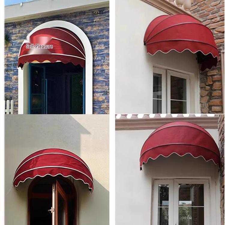 French Curved Trapezoidal Sunshade Awning for Doors and Windows