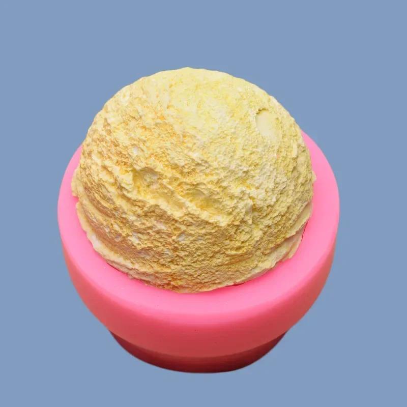 Silicone Molds for Baking, Aromatherapy Candle Mold, Simulation Ice Cream Modeling, Ice Cream Ball Silicone Mold