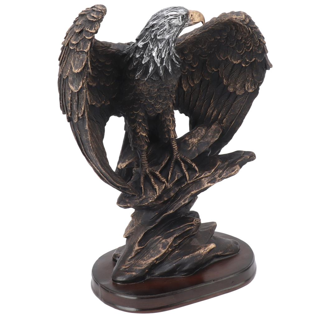 Eagle Statue Resin Vivid Ingenious Decorative Vintage Eagle Figurine Animal Ornament for Home Living Room Study Entrance Decor