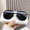 Non-polarized Oversized Vintage Sunglasses Men Women Use Day and Night Shades Eyewear Double Bridge Driving Night Vision Sun Glasses