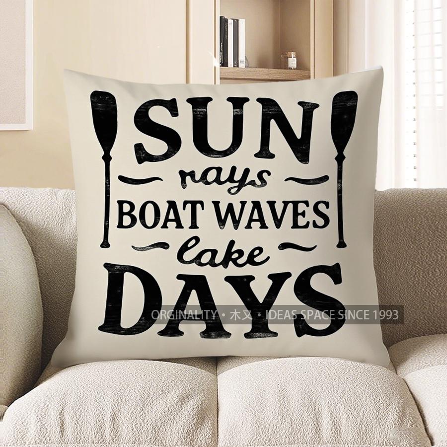 Home Decor Take Me to the Lake Decorative Throw Pillow Pattern Cushion Cover Suitable for Sofa Bedroom Car Pillow Cover