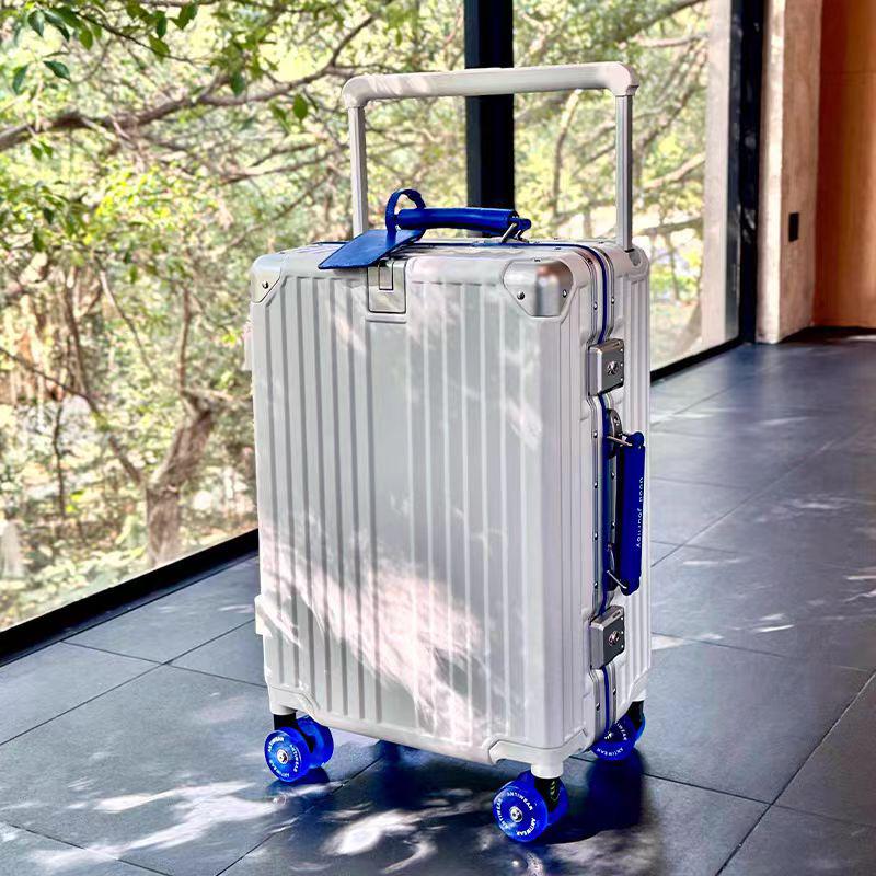 Silent Universal Skate Wheel Suitcase - 20" Boarding Password Box & 24" Trolley Case for Women