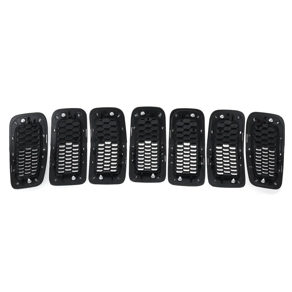 Chrome/Glossy Car ABS Front Mesh Racing Grills For Jeep Cherokee 2014 2015 2016 2017 2018 Exterior HONEYCOMB Racing Grille