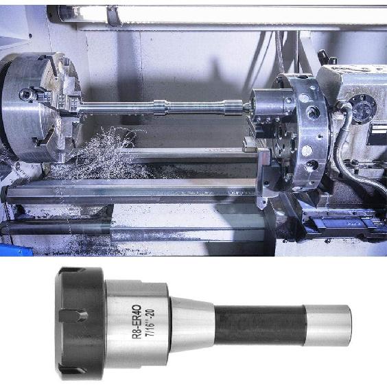 R8-ER40 7/16in-20UNF Collet Chuck Holder, Milling Machine Collet Chuck, Steel