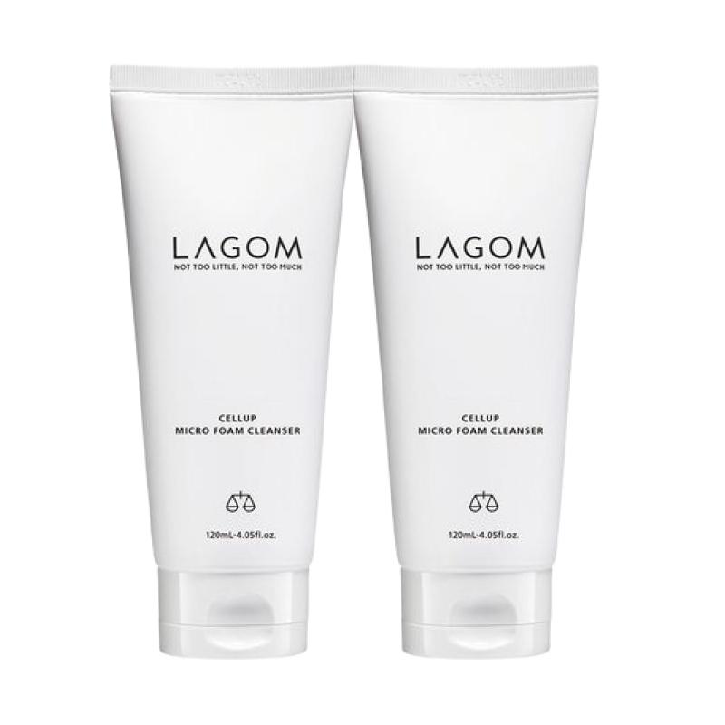 LAGOM Cellup Micro Foam Cleanser Gentle Hydrating Facial Wash 150ml x 2 set