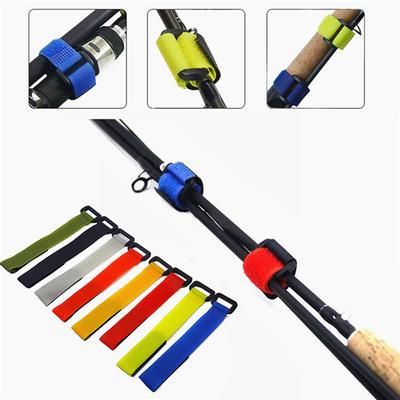 Nylon Button Strap Tied Strap Anti-Tie Fishing Rod Binding Outdoor Fishing Gear Accessories Random Color
