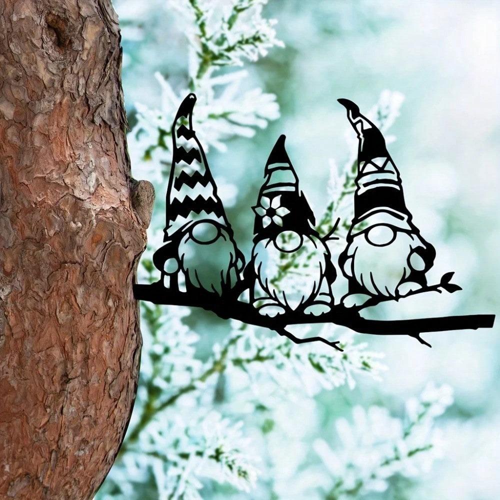 Metal Garden Stakes, 1pc Black Branch Decorations for Outdoor Party Patio Christmas