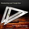 Multifunctional Stainless Steel Triangle Ruler: 90° & 45° Angles for Woodworking
