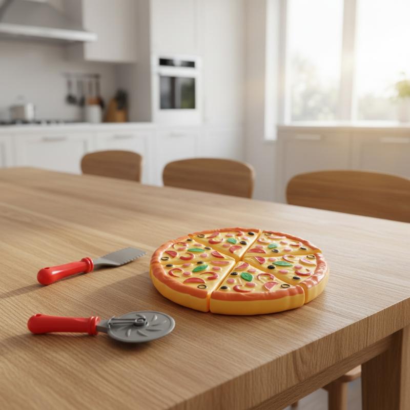 Pretend Play Simulation Pizza Cutting Toy For Kids Educational Plastic Kitchen Food Set Child Learning Home Play Party Gift