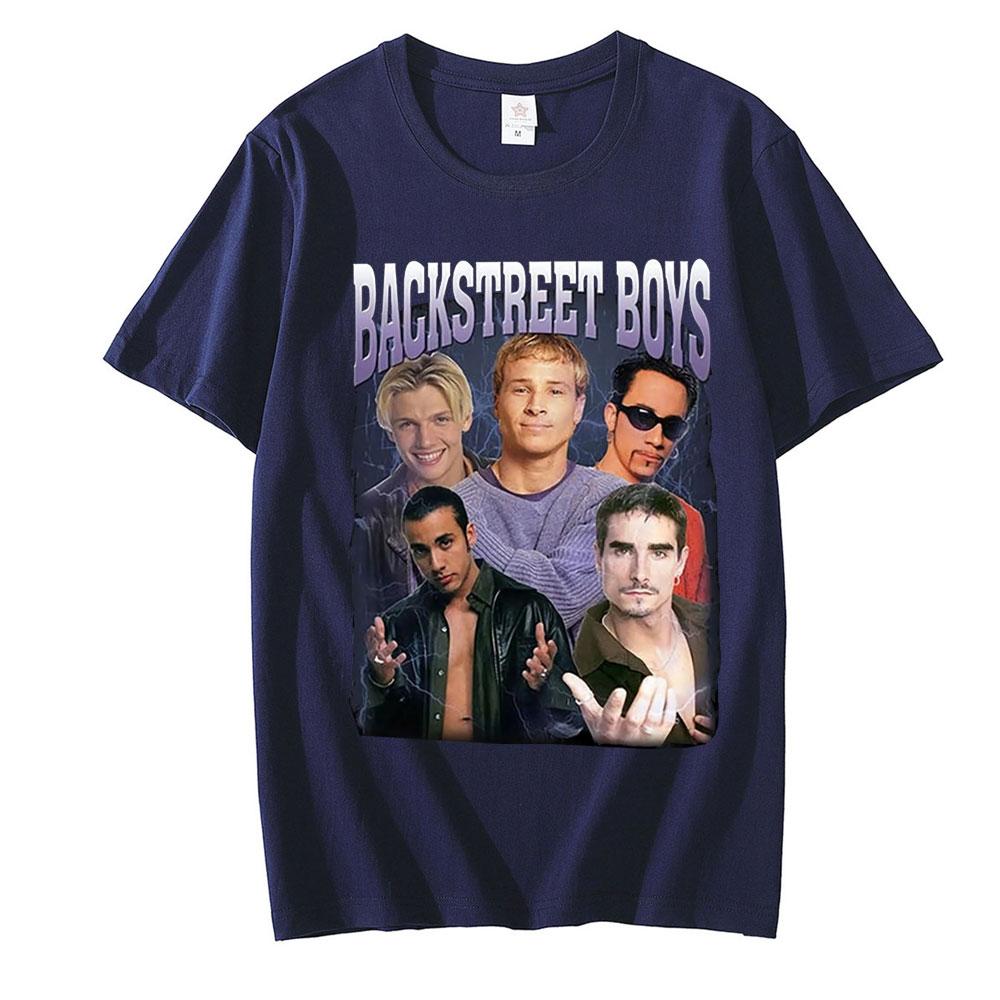 Classic 90s Backstreet Boys Rock Band TShirt Unisex Vintage Punk Tee Shirt Unisexs Hip Hop TShirts Oversized Harajuku Streetwear