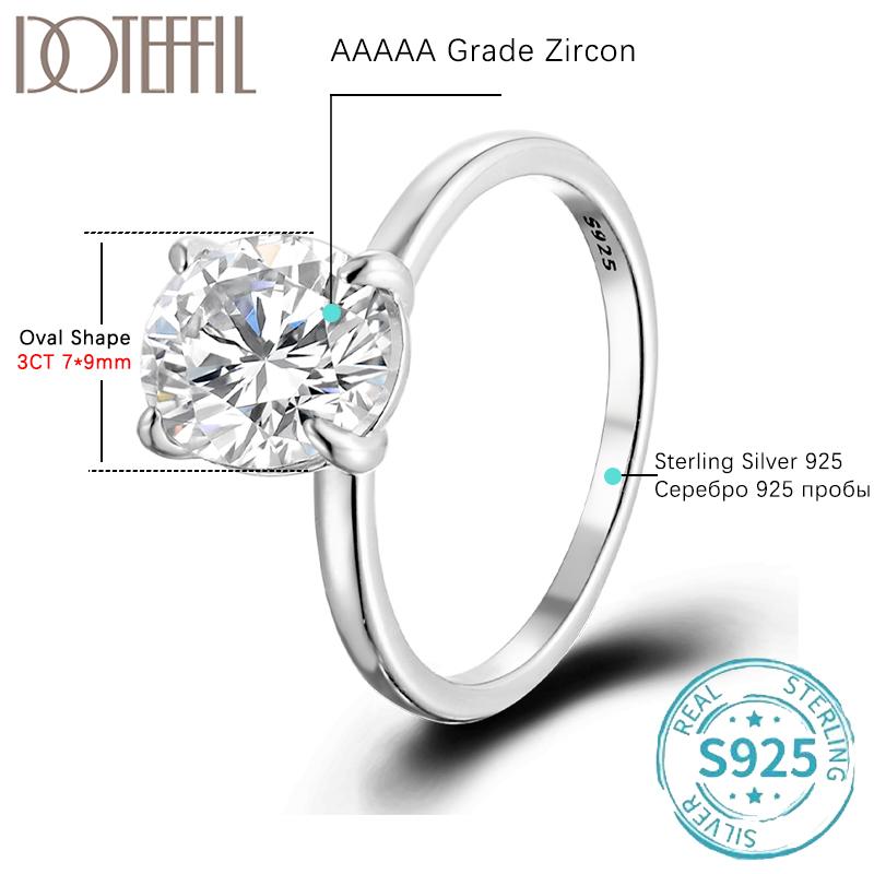 

Обручальное кольцо из стерлингового серебра 925 пробы, 3 карата, овальные украшения Moissanita D Vvs1, свадьба 9mm-8#