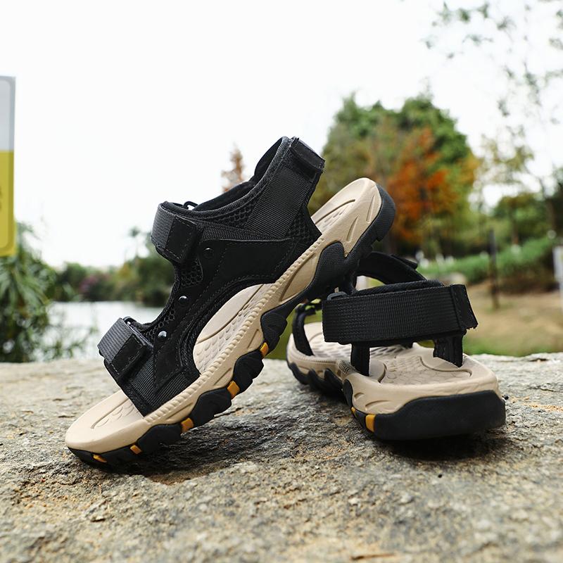 39-47 Pánské sandály letní móda Lehké ležérní kožené boty do zvonu Sandály velké velikosti