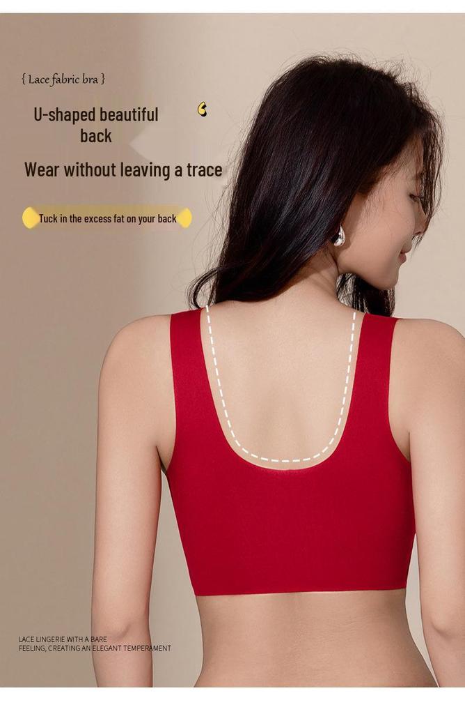 Seamless Back-Support Lift Bra with Wide Straps and Integrated Wireless Cups