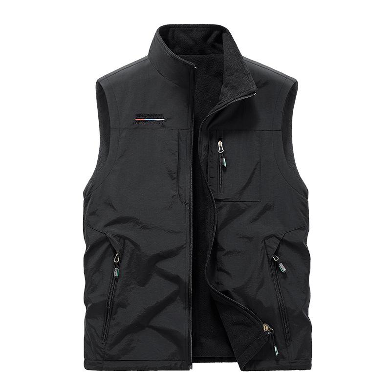 

Осенне-зимний двухсторонний жилет мужской жилет бархатный жилет безрукавка 3XL